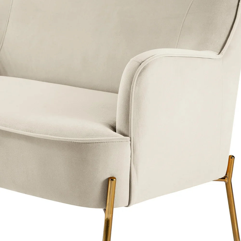 Barbara 3 Piece Living Room Set with Golden Legs