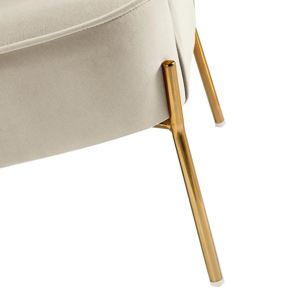 Barbara 3 Piece Living Room Set with Golden Legs