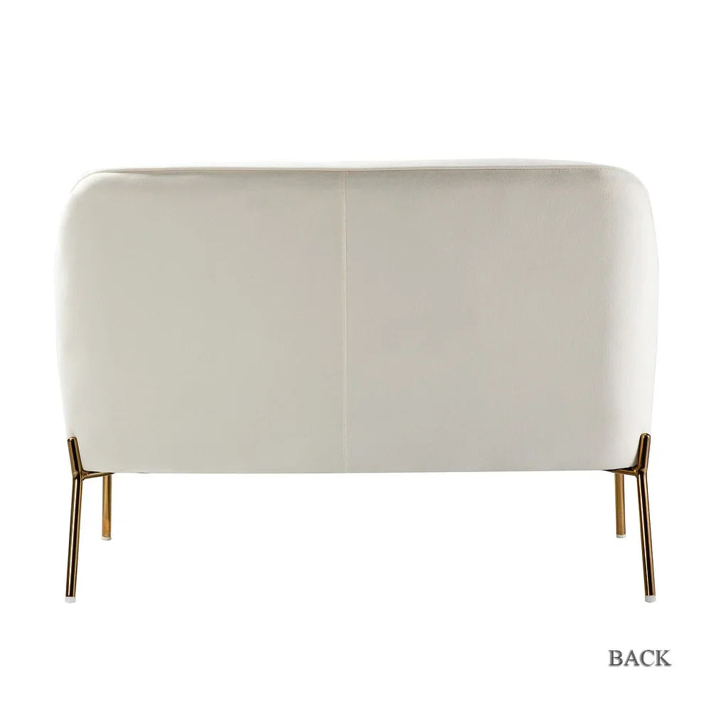 Barbara 3 Piece Living Room Set with Golden Legs