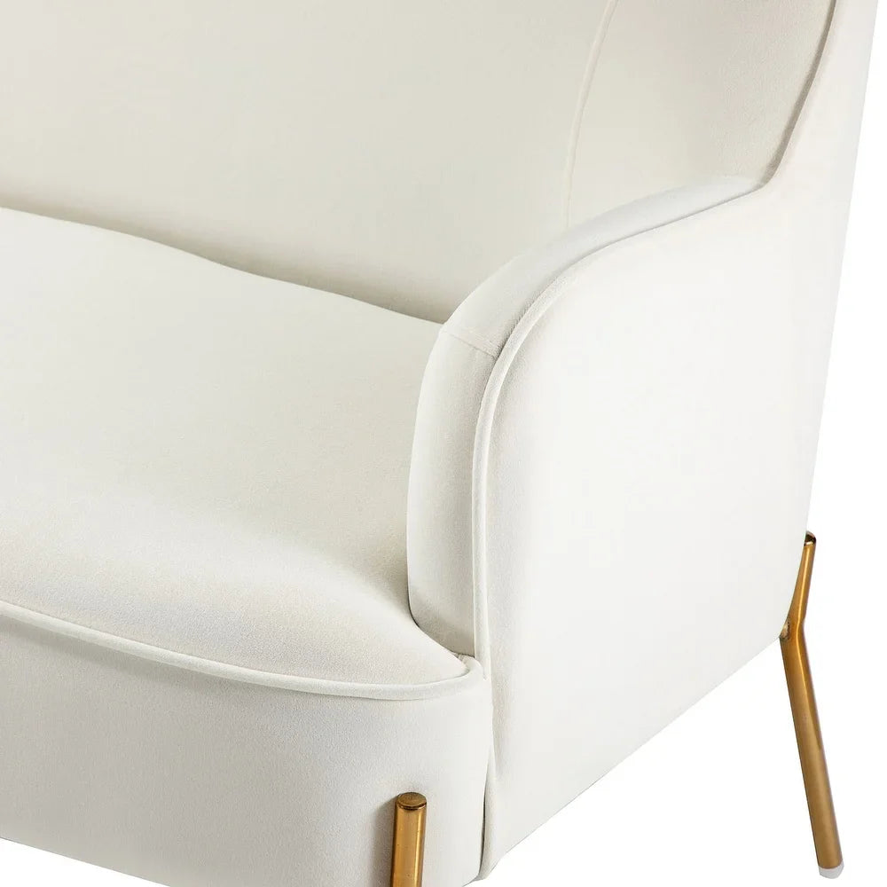 Barbara 3 Piece Living Room Set with Golden Legs