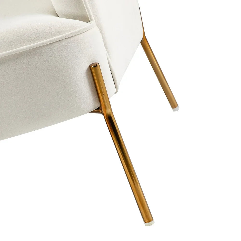 Barbara 3 Piece Living Room Set with Golden Legs