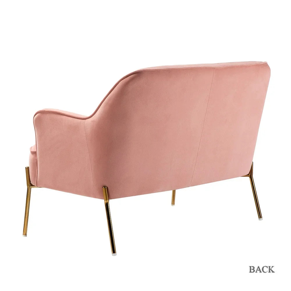 Barbara 3 Piece Living Room Set with Golden Legs