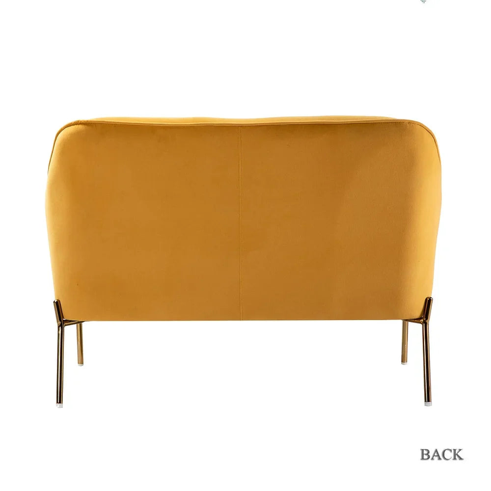 Barbara 3 Piece Living Room Set with Golden Legs
