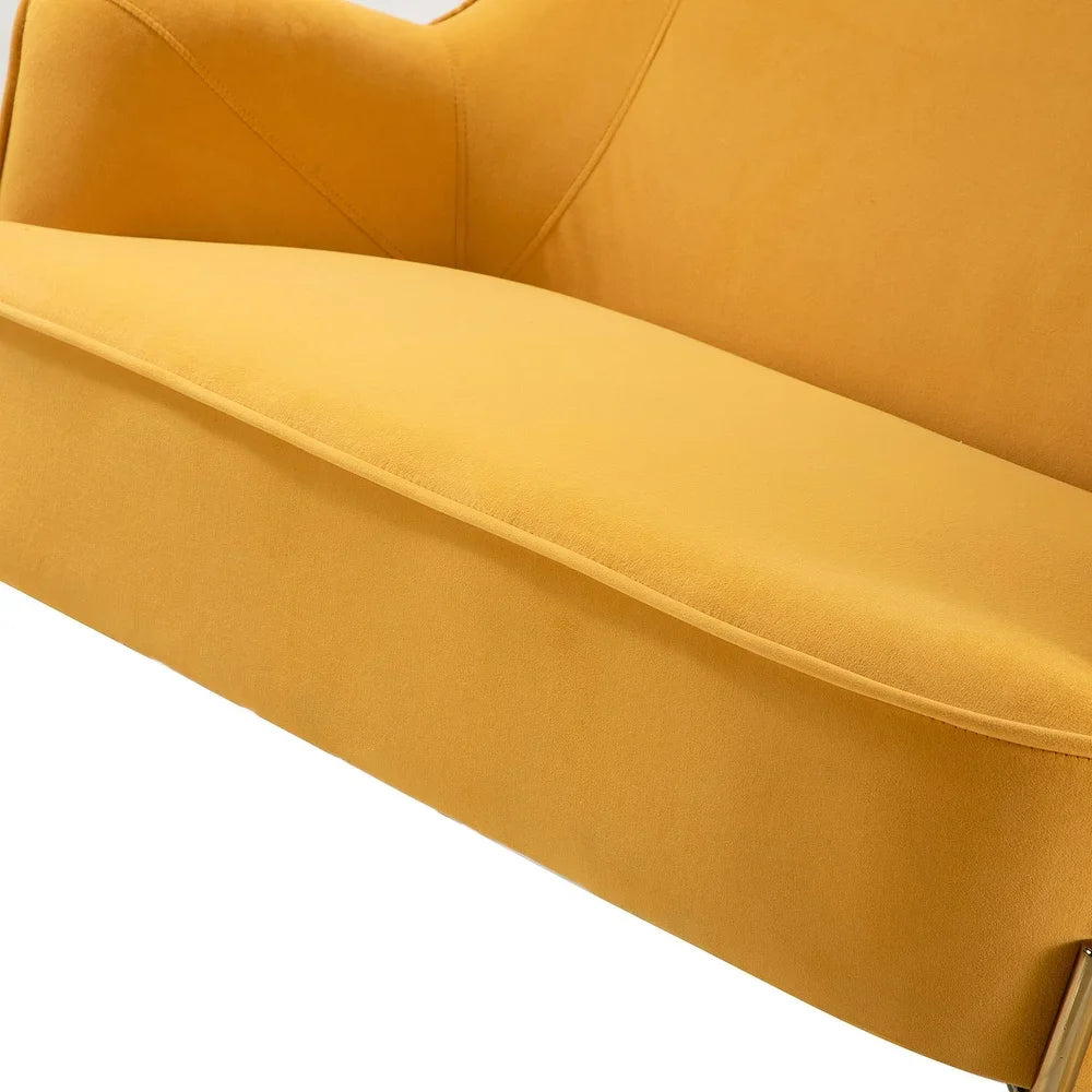 Barbara 3 Piece Living Room Set with Golden Legs