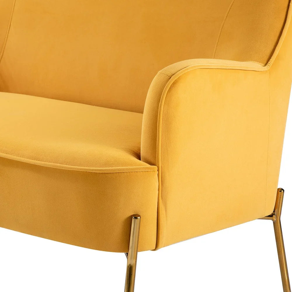 Barbara 3 Piece Living Room Set with Golden Legs