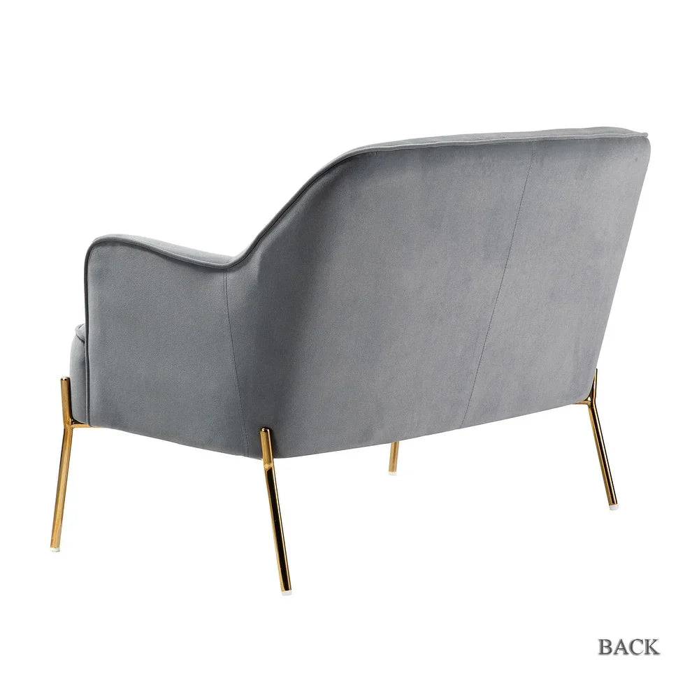 Barbara 3 Piece Living Room Set with Golden Legs