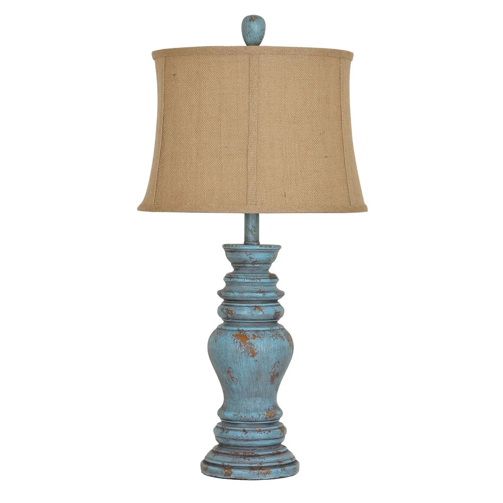 Barclay Antique Turquoise 30-inch Table Lamp - 30'' H x 15'' Rnd