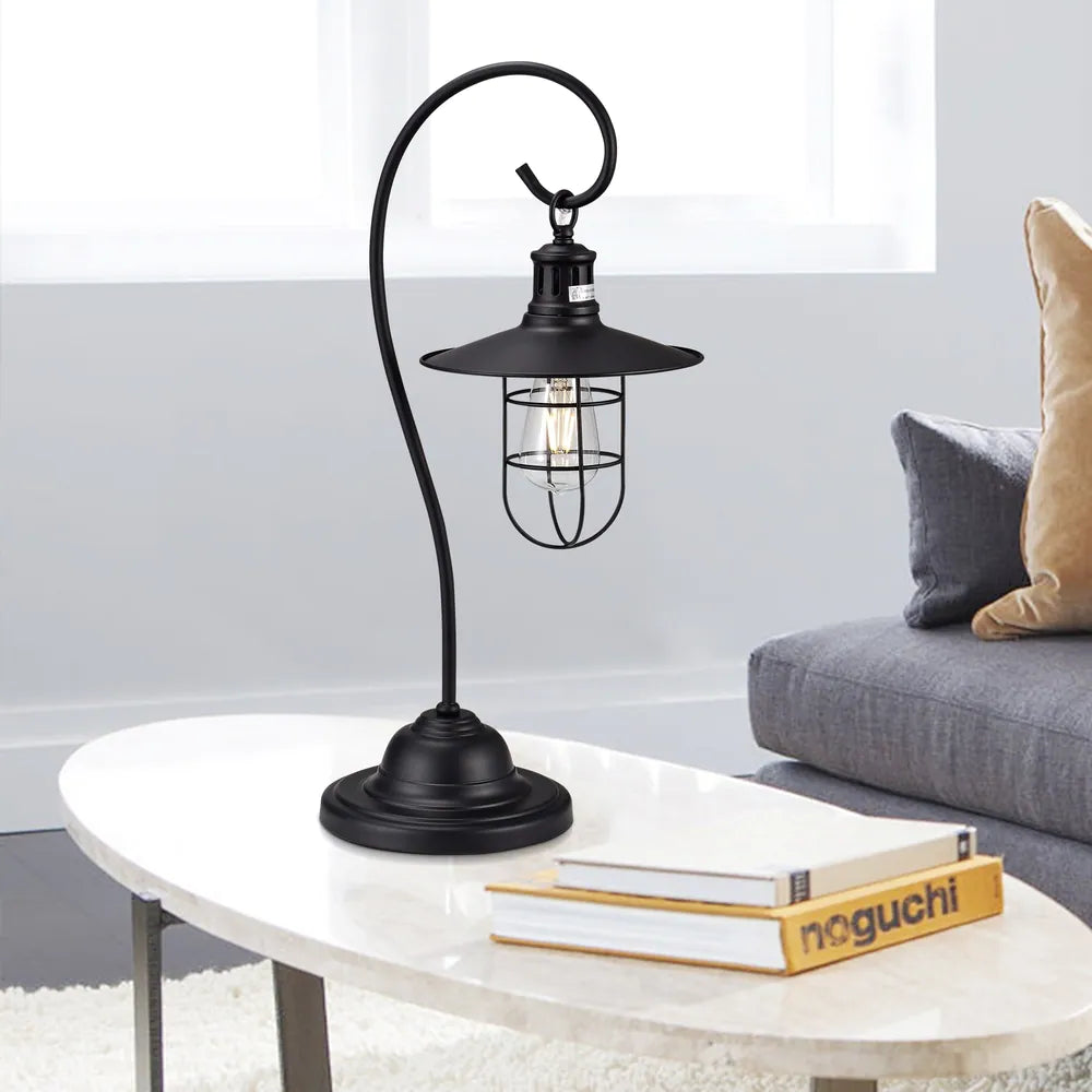Baskle Black Lantern Table Light