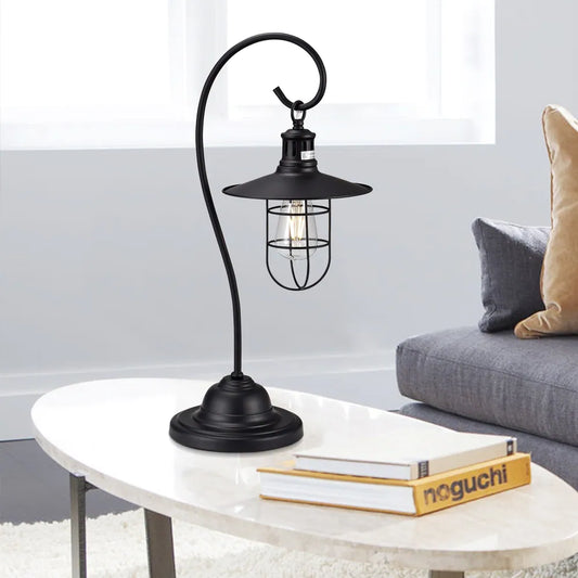 Baskle Black Lantern Table Light