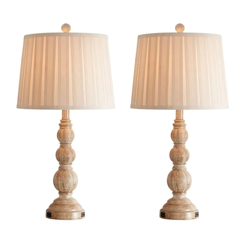 Behiye Resin USB Table Lamp，Set of 2