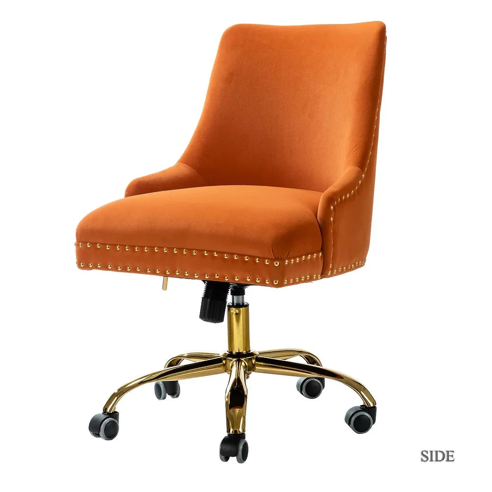 Bella Nailhead Gold Leg Task Chair