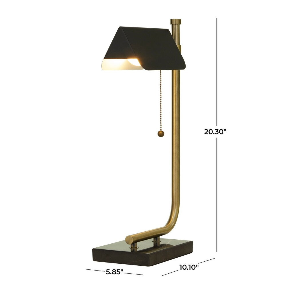 Black Metal Contemporary Table Lamp - 10 x 6 x 20