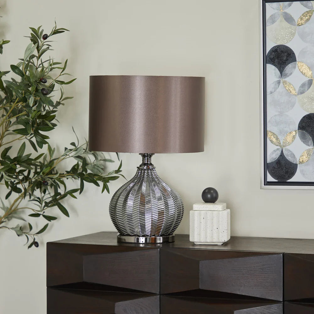 Black Transitional Table Lamp - 17 x 14 x 20