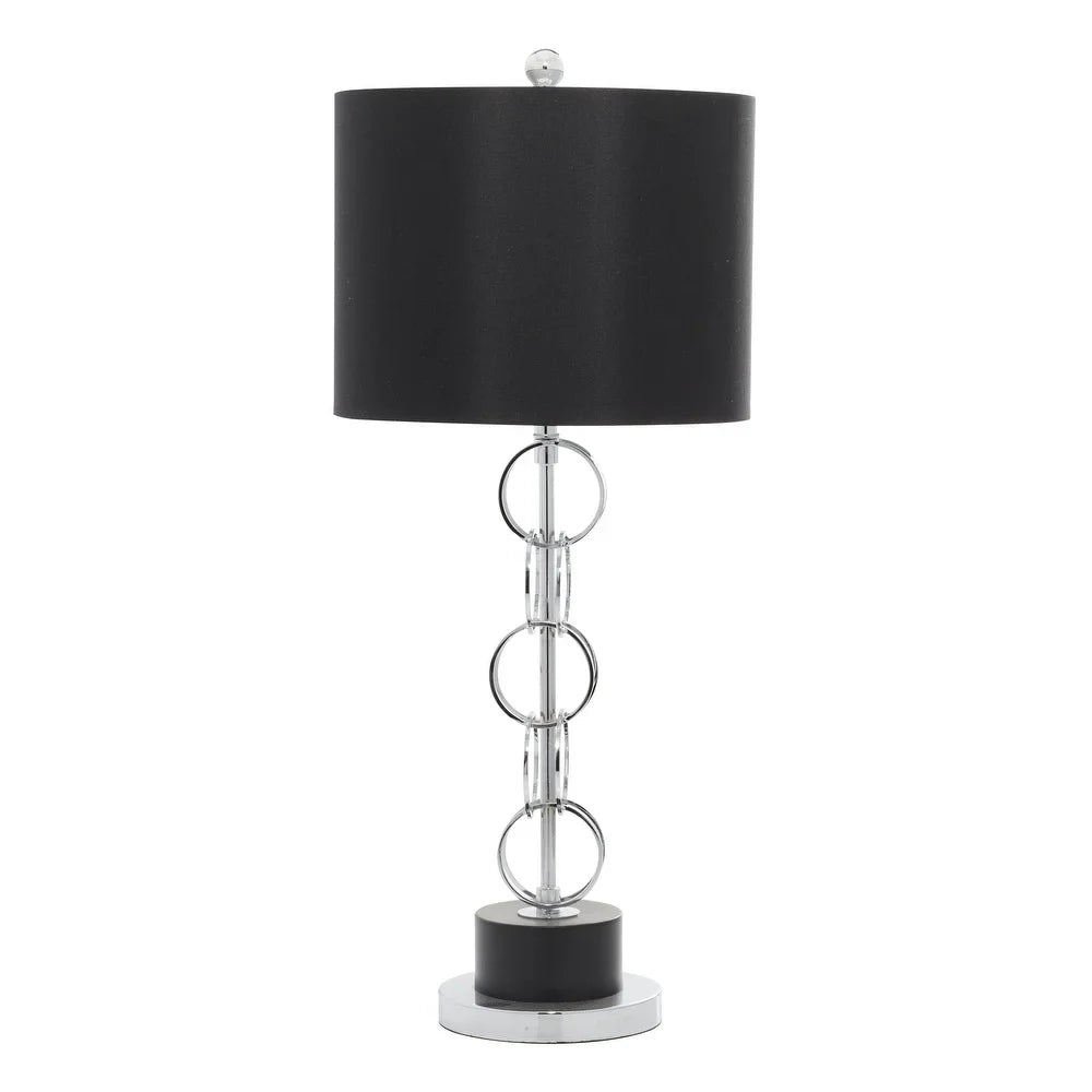 Black Polystone Contemporary Accent Lamp 30 x 13 x 13