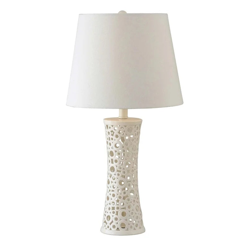 Blanco White Ceramic Finish Table Lamp