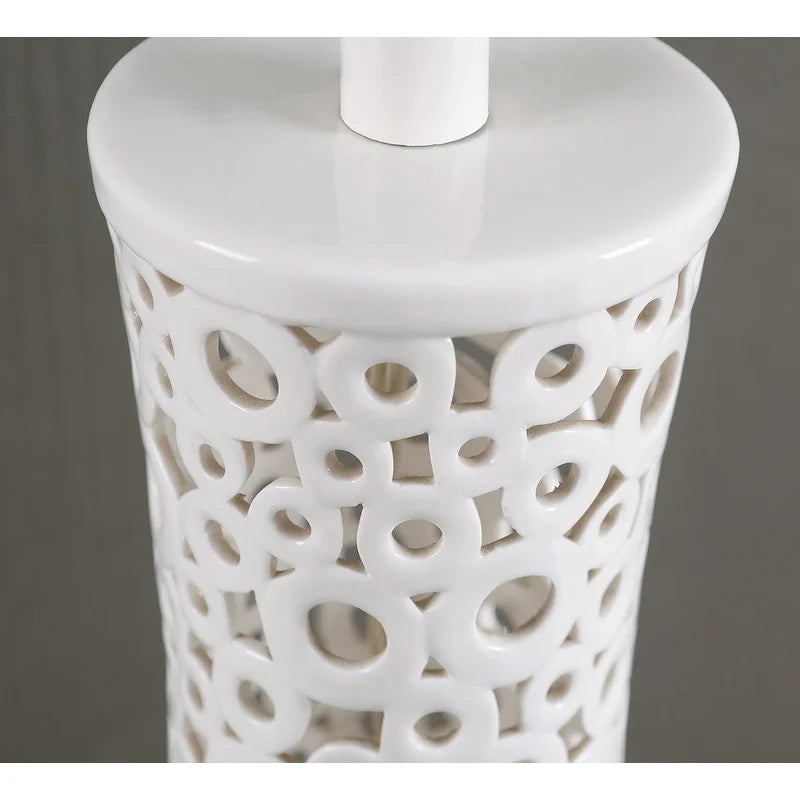 Blanco White Ceramic Finish Table Lamp