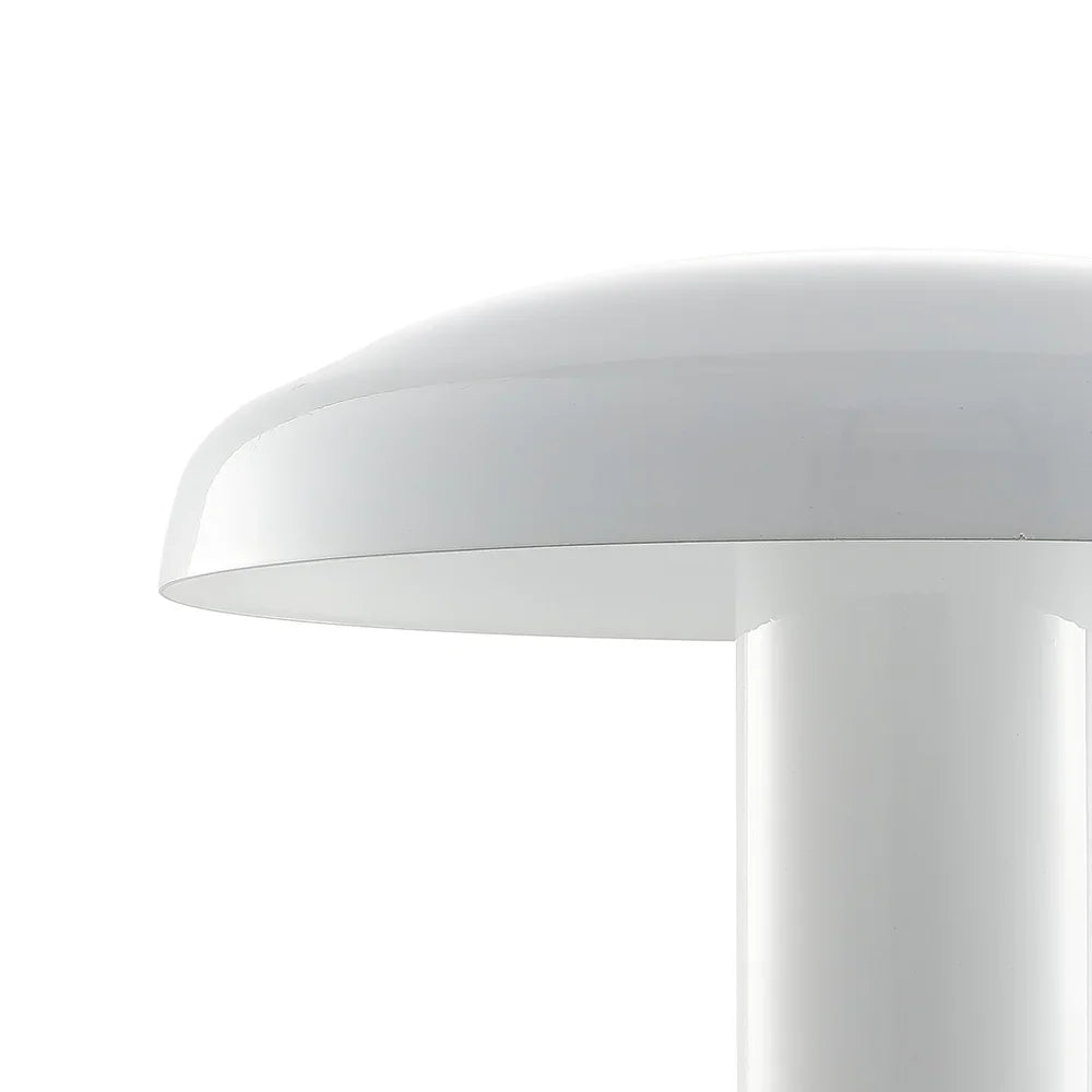 Boletus 11" Contemporary Bohemian Rechargeable/Cordless Iron Integrated LED Mushroom Table Lamp, by JONATHAN Y
