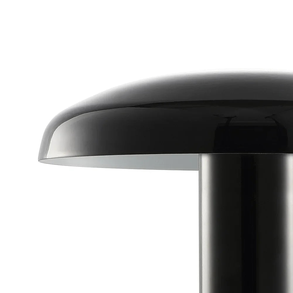 Boletus 11" Contemporary Bohemian Rechargeable/Cordless Iron Integrated LED Mushroom Table Lamp, by JONATHAN Y