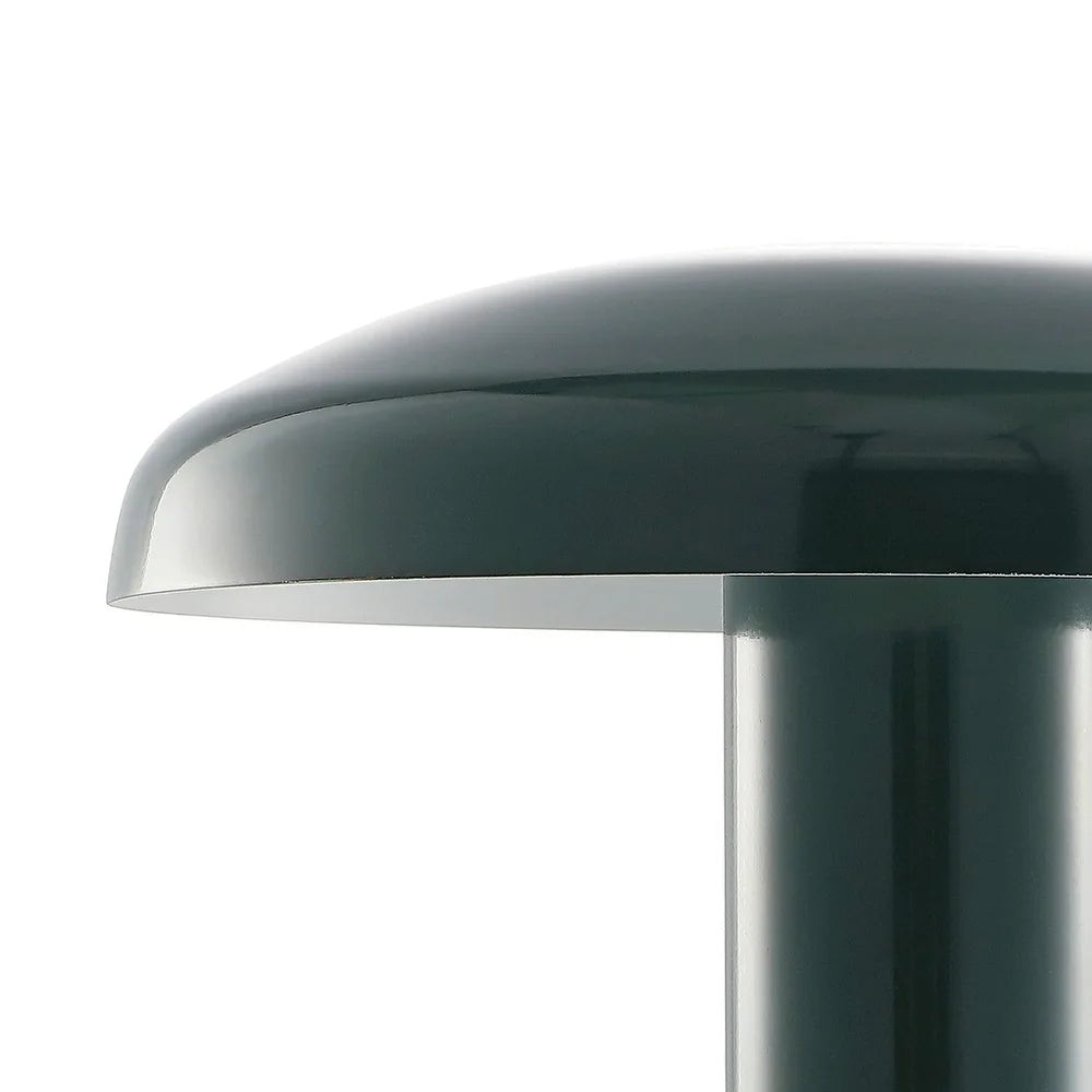 Boletus 11" Contemporary Bohemian Rechargeable/Cordless Iron Integrated LED Mushroom Table Lamp, by JONATHAN Y