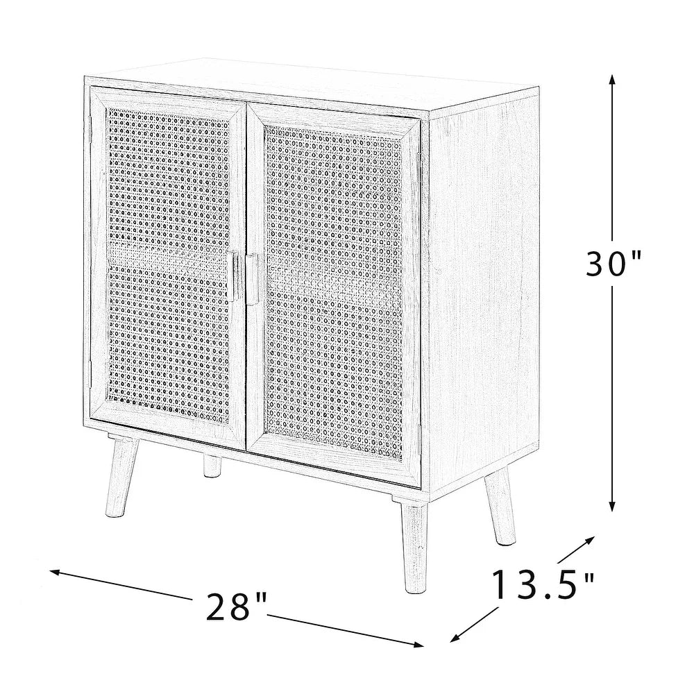 Borsippa 2-Door Accent Cabinet with Shelves