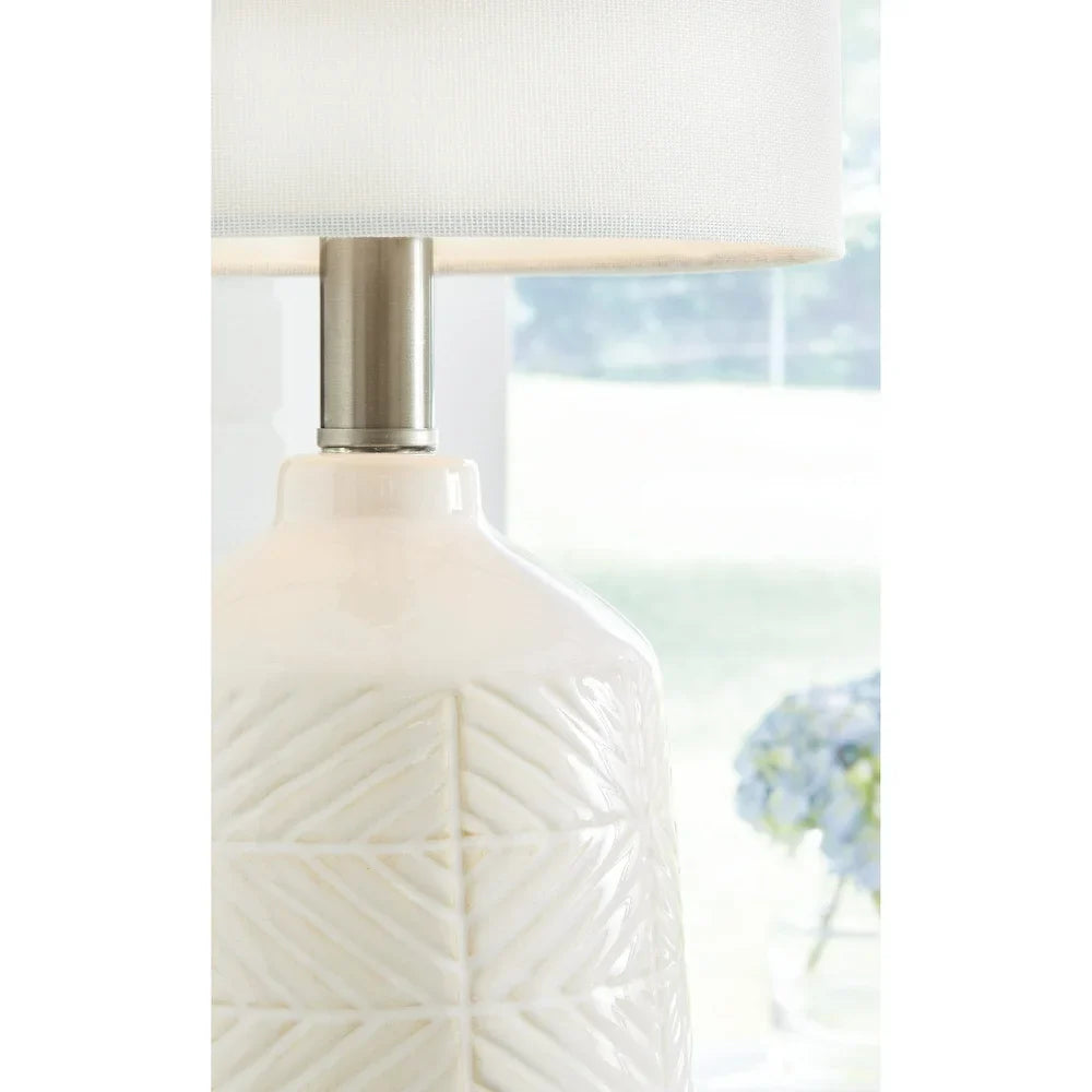 Brodewell Ceramic Table Lamp - 8"W x 8"D x 18"H