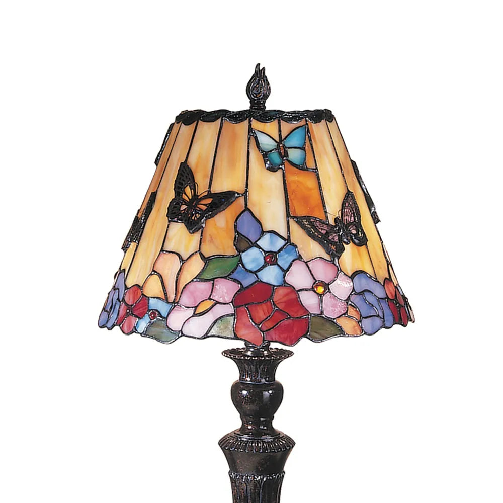 Butterfly Peony Tiffany Table Lamp