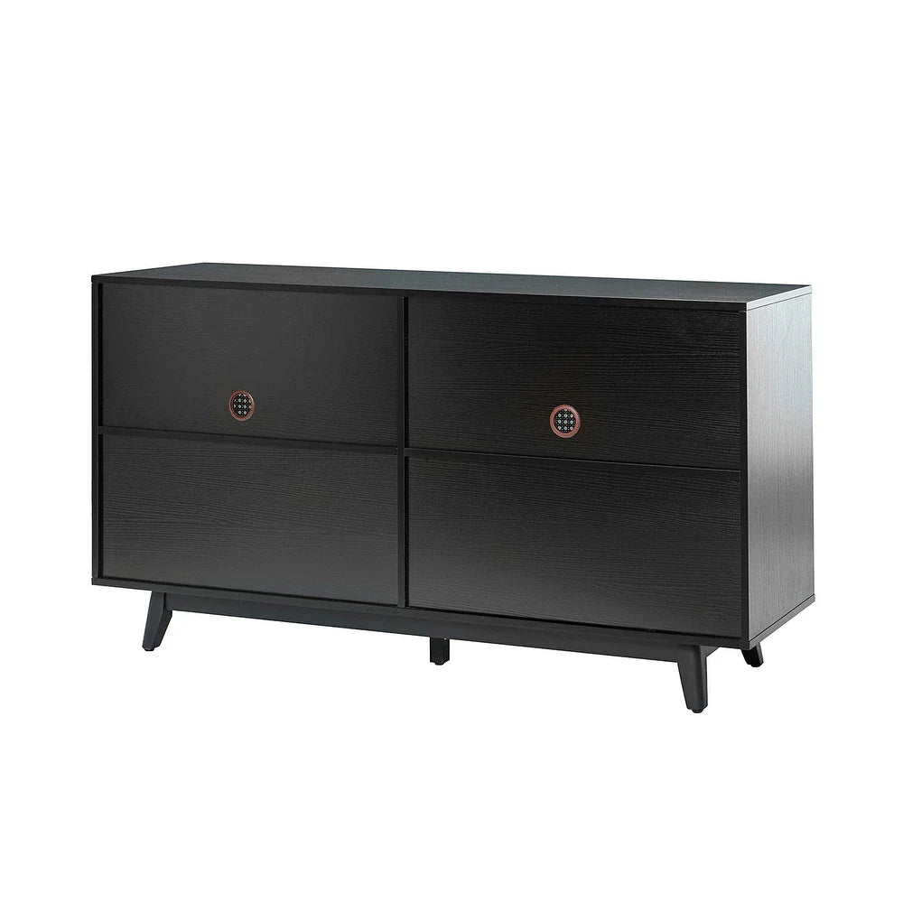 Byblis Classic Multifunctional Rattan up to 65" Storage TV Stand with 4-Door