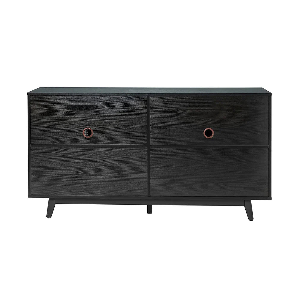 Byblis Classic Multifunctional Rattan up to 65" Storage TV Stand with 4-Door