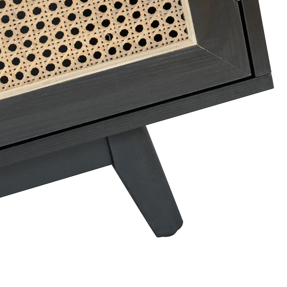 Byblis Classic Multifunctional Rattan up to 65" Storage TV Stand with 4-Door