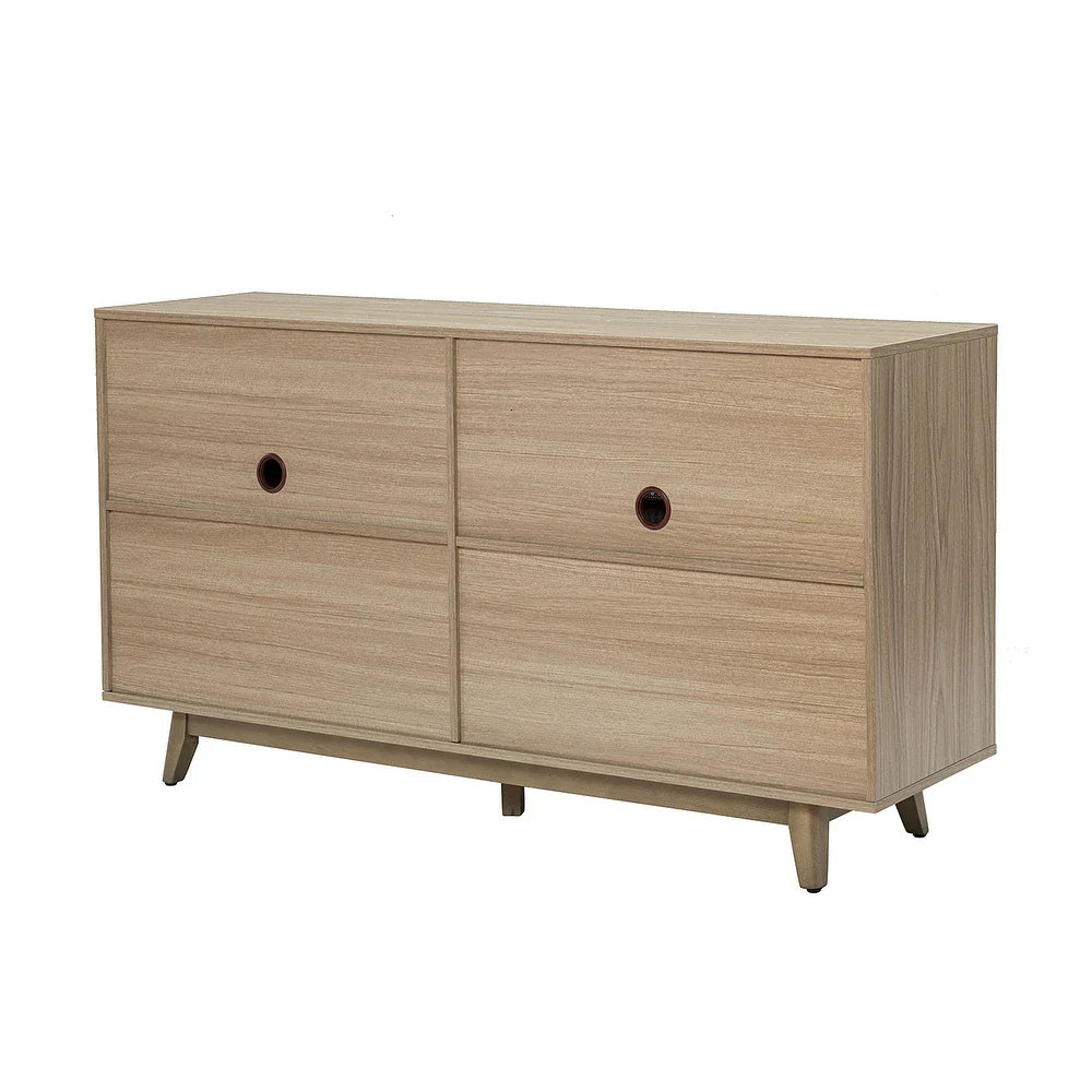 Byblis Classic Multifunctional Rattan up to 65" Storage TV Stand with 4-Door