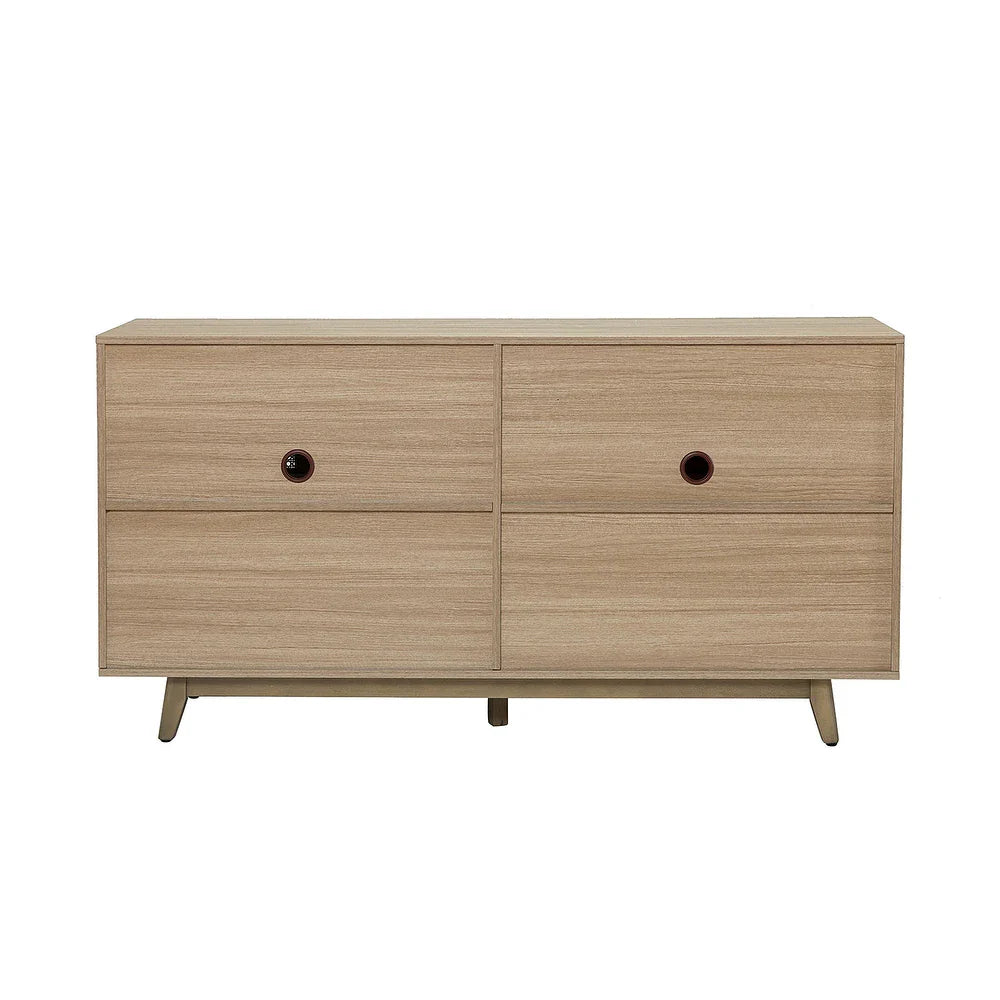 Byblis Classic Multifunctional Rattan up to 65" Storage TV Stand with 4-Door