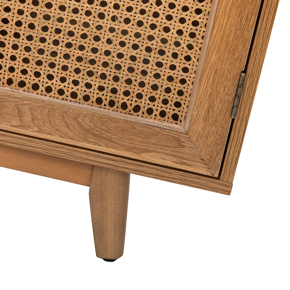 Byblis Classic Multifunctional Rattan up to 65" Storage TV Stand with 4-Door