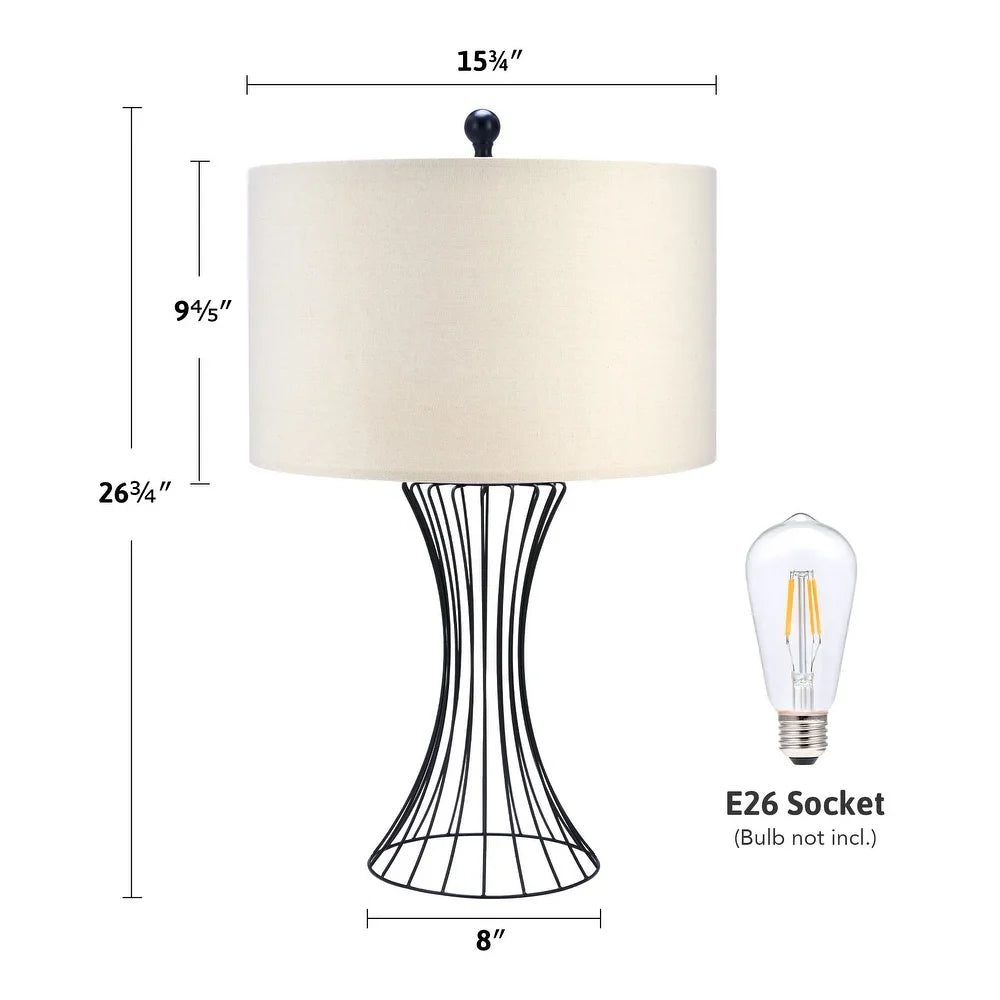 CO-Z 27-Inch Modern Table and Bedside Lamps, Set of 2
