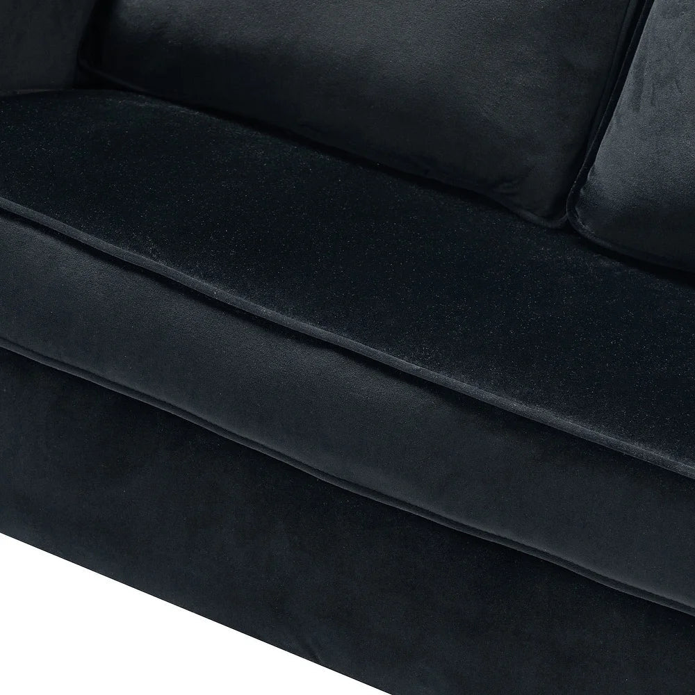 Clos 51'' Modern Upholstered Sofa with Golden Legs