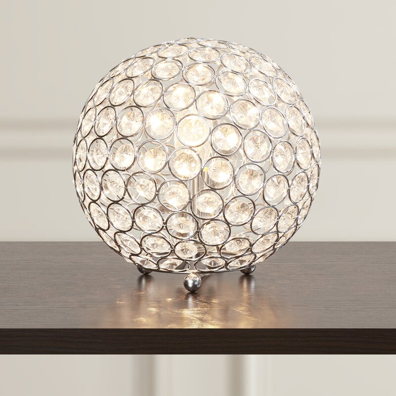 Modern Metal Chrome 8 inch Lamp