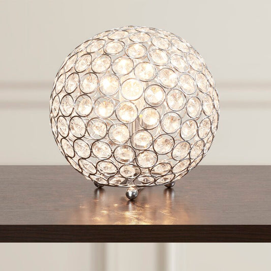 Modern Metal Chrome 8 inch Lamp