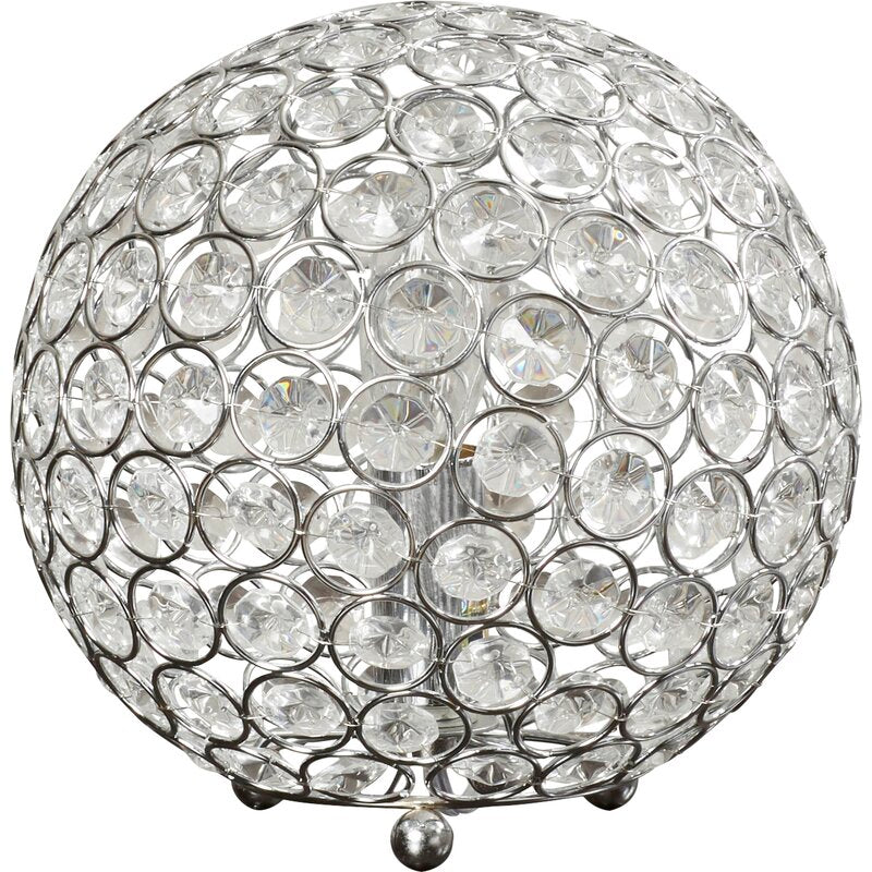 Modern Metal Chrome 8 inch Lamp