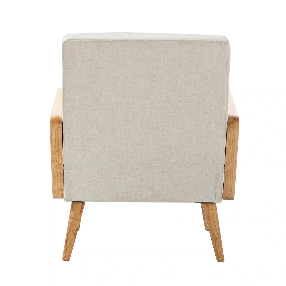 Carmina Wooden Frame Living Room Set with Wooden Legs
