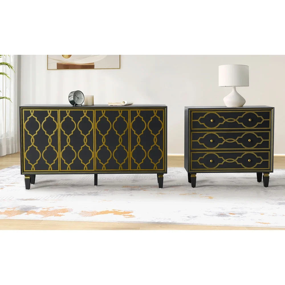 Caroline Two pieces Living Room Set with Wooden Legs