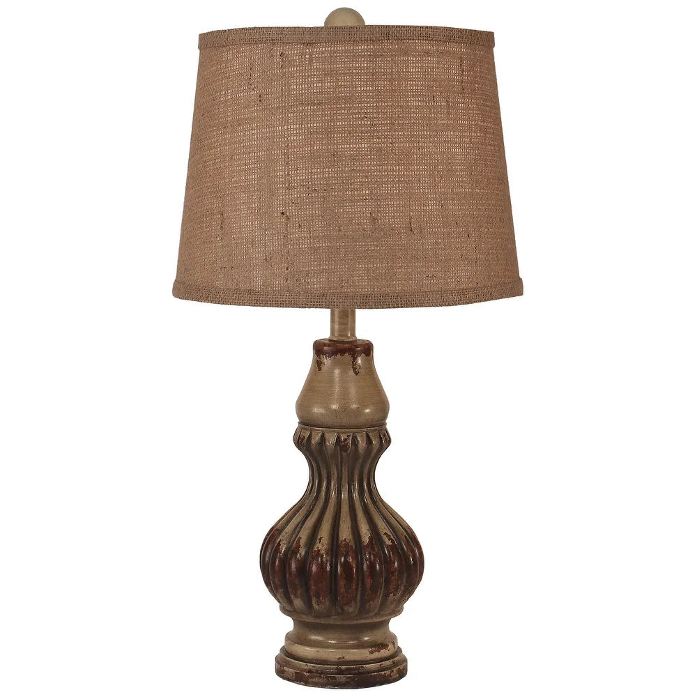 Casual Ribbed Genie Bottle Table Lamp