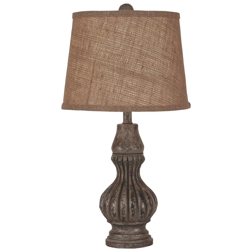 Casual Ribbed Genie Bottle Table Lamp