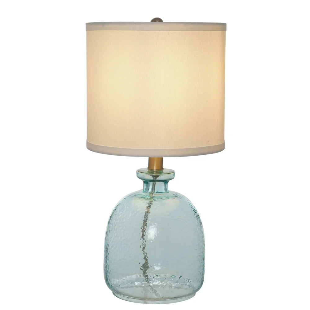 The Gray Barn Cedar Roost Ocean Blue Glass Table Lamp