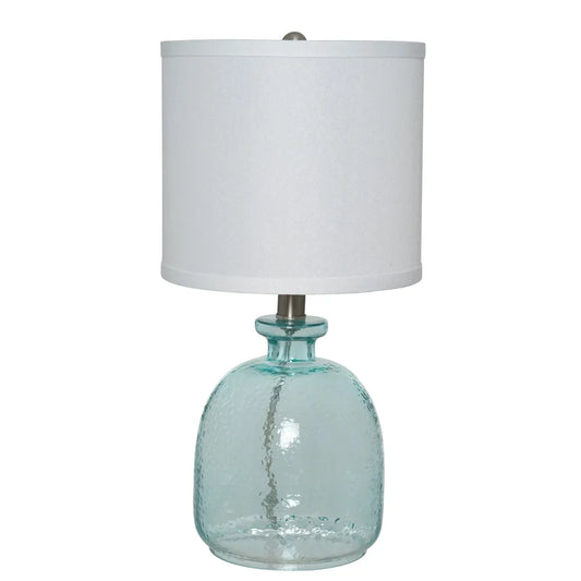 The Gray Barn Cedar Roost Ocean Blue Glass Table Lamp