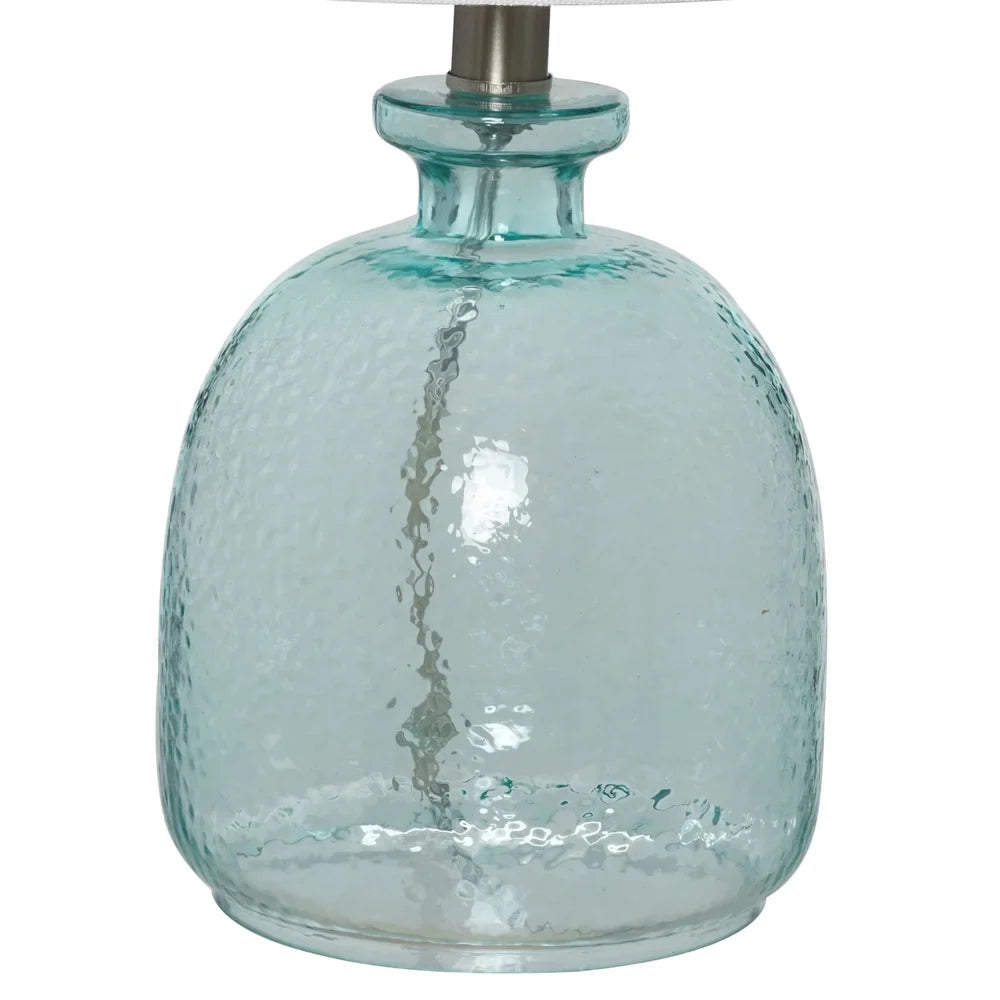 The Gray Barn Cedar Roost Ocean Blue Glass Table Lamp