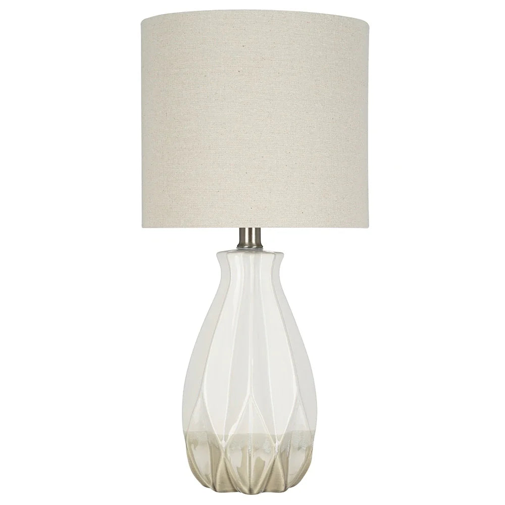 Catalina Lighting White Ceramic Accent Lamp, 19",