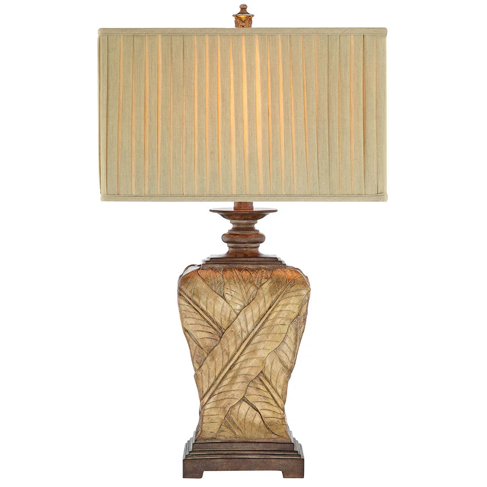 Gracewood Hollow Wattar 32-in. 3-way Wrapped Leaf Table Lamp