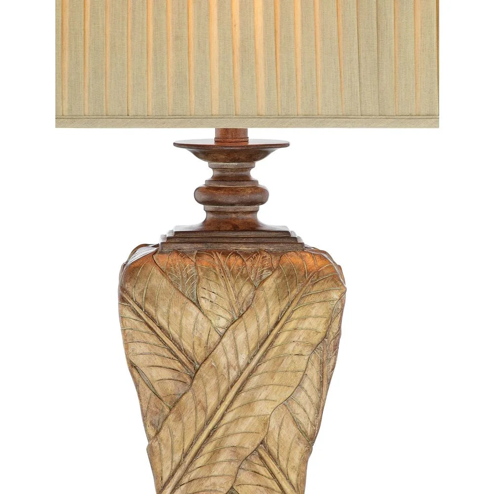 Gracewood Hollow Wattar 32-in. 3-way Wrapped Leaf Table Lamp