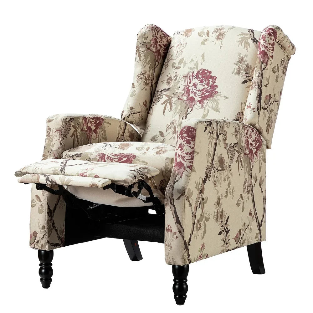Damaris Living Room, Home Theater Seating with wingback
