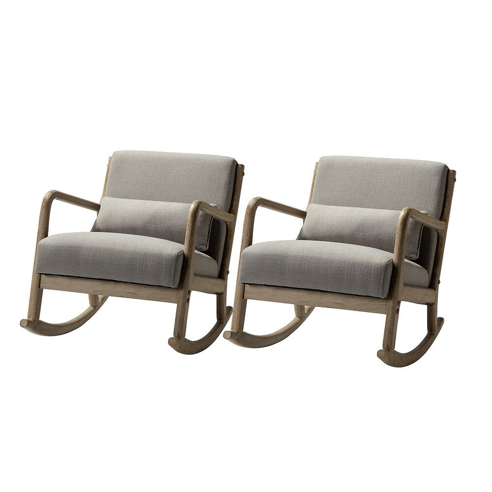 Carolo Rocking Chair with a Lumbar PillowSet of 2