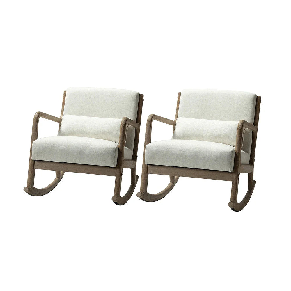 Carolo Rocking Chair with a Lumbar PillowSet of 2